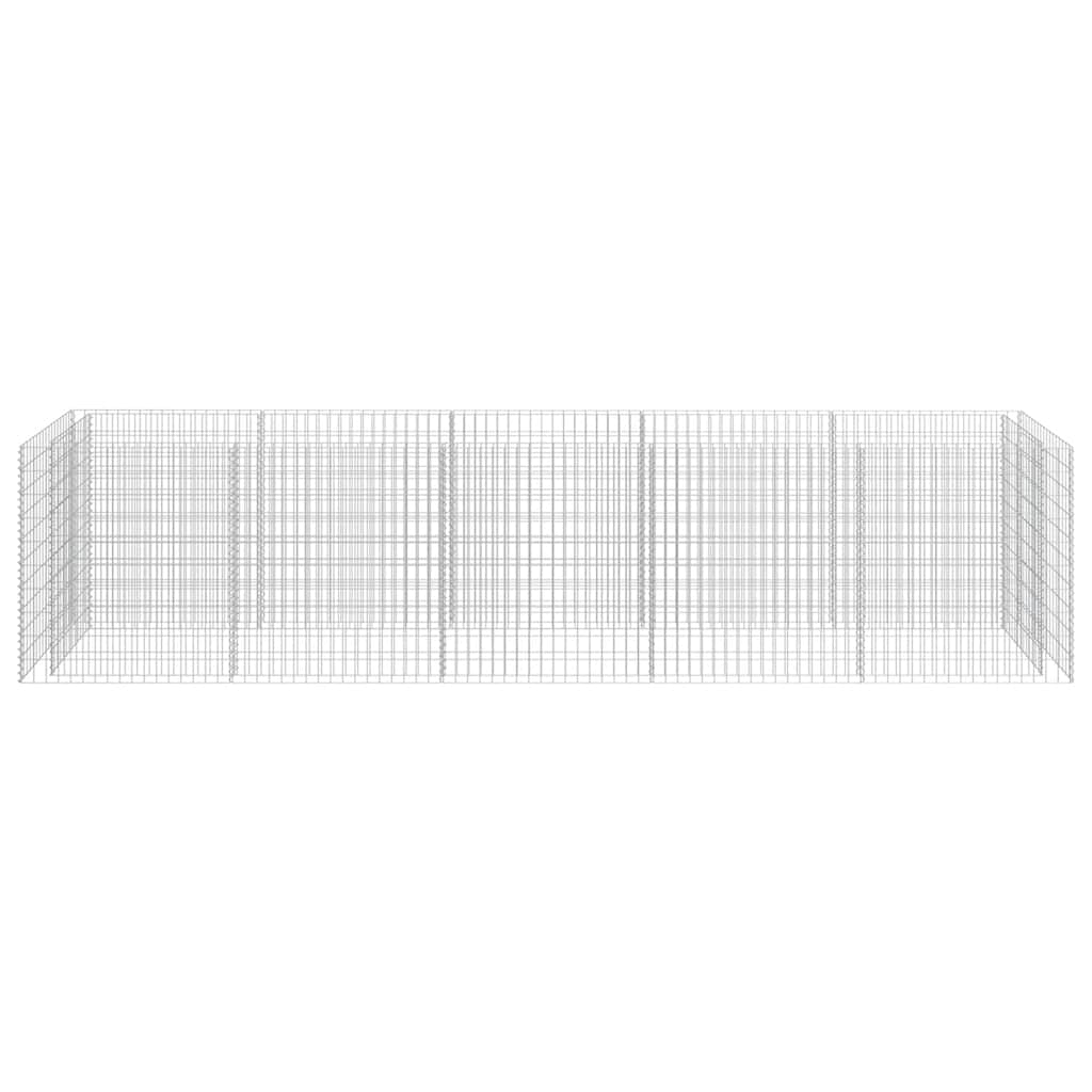 Gabionový vyvýšený záhon pozinkovaná ocel 450 x 90 x 100 cm