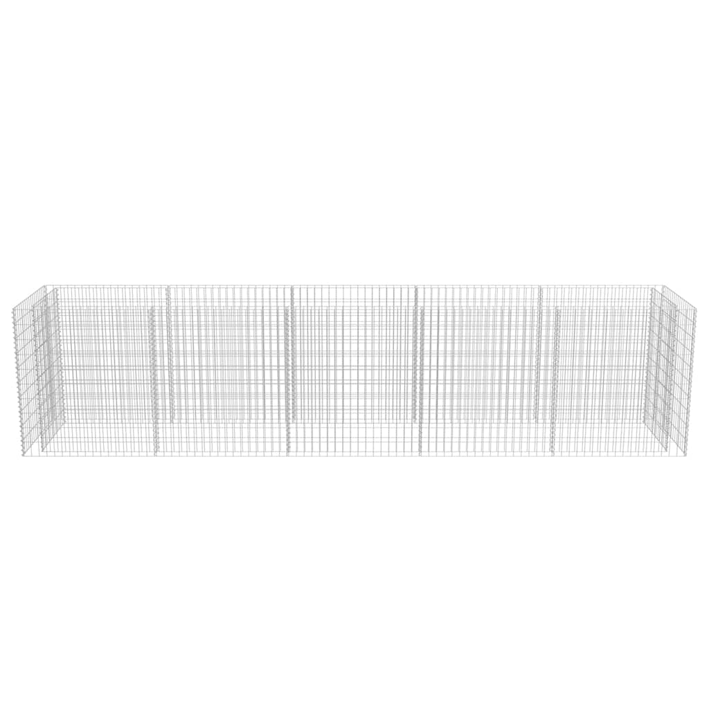 Gabionový vyvýšený záhon pozinkovaná ocel 450 x 90 x 100 cm