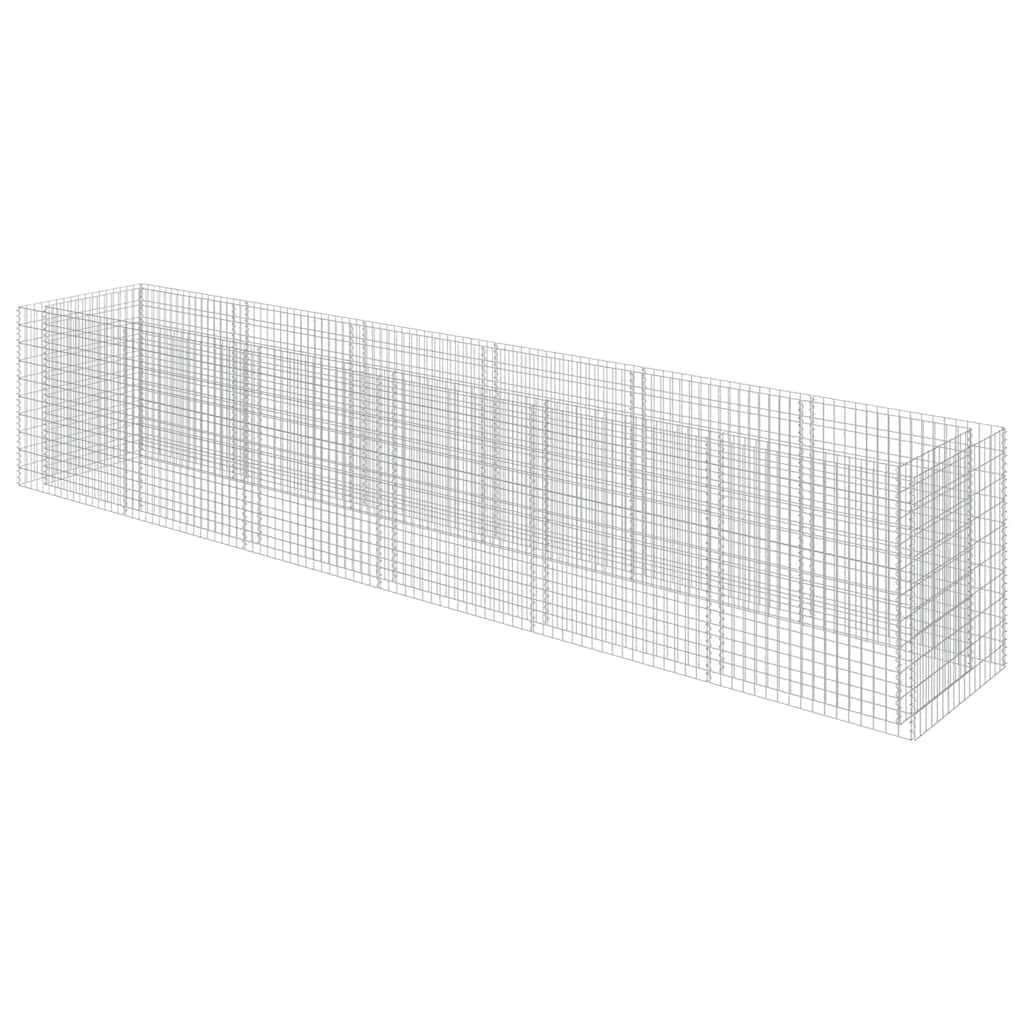 Gabionový vyvýšený záhon pozinkovaná ocel 540 x 90 x 100 cm