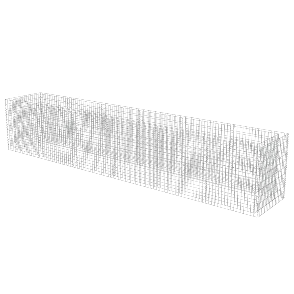 Gabionový vyvýšený záhon pozinkovaná ocel 540 x 90 x 100 cm