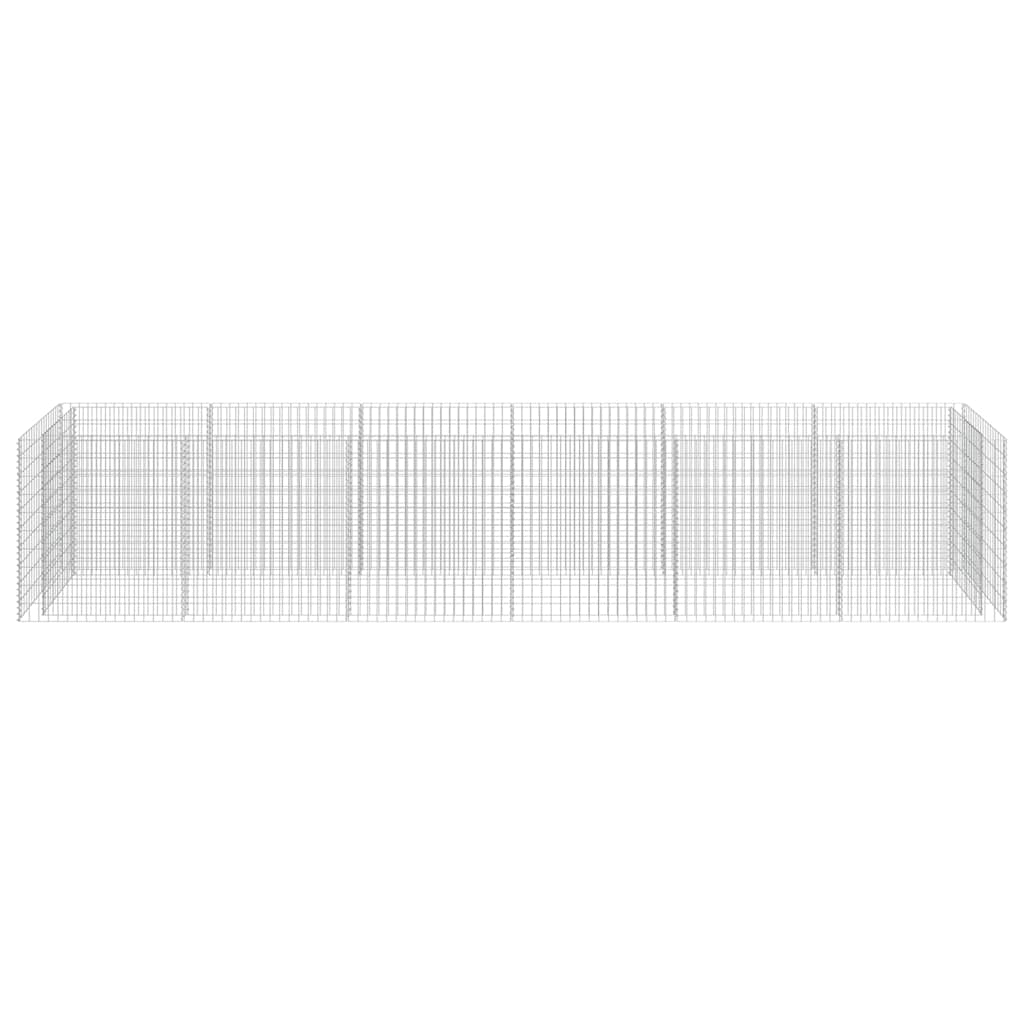 Gabionový vyvýšený záhon pozinkovaná ocel 540 x 90 x 100 cm