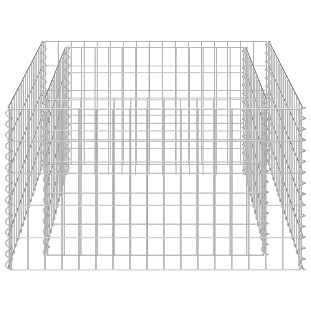 Gabionový vyvýšený záhon pozinkovaná ocel 90 x 90 x 50 cm