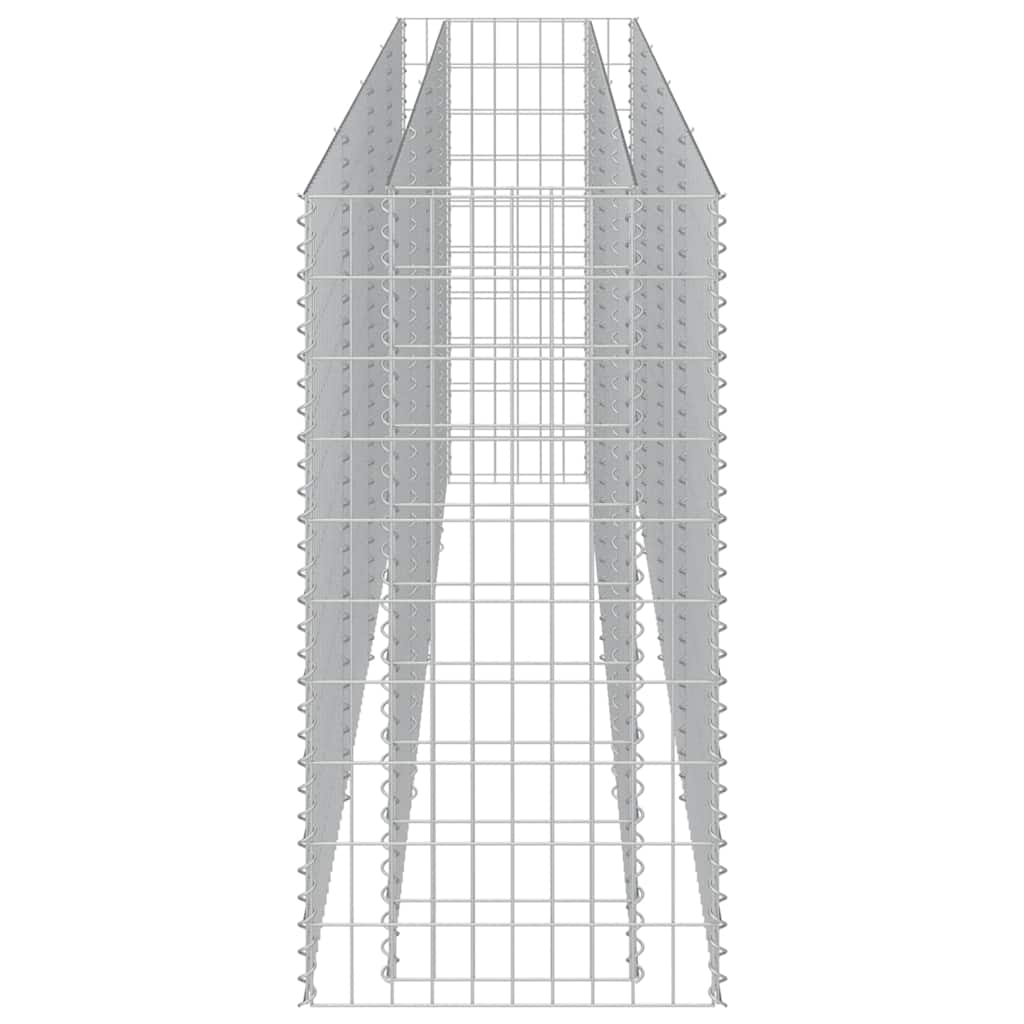 Gabionový vyvýšený záhon pozinkovaná ocel 360 x 50 x 100 cm