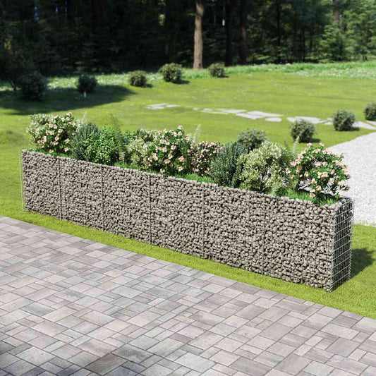Gabionový vyvýšený záhon pozinkovaná ocel 540 x 50 x 100 cm