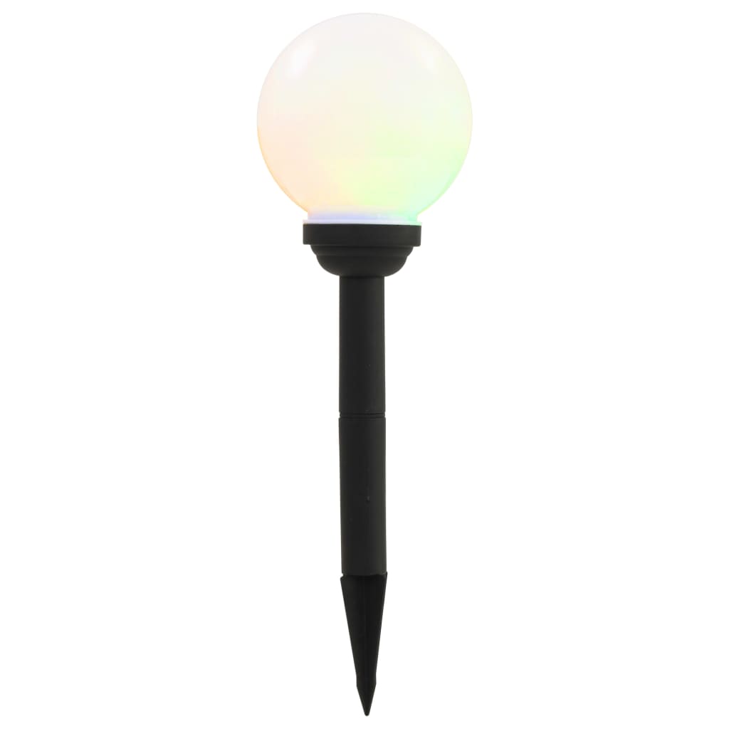 Zahradní solární lampy 4 ks LED kulovité 15 cm RGB