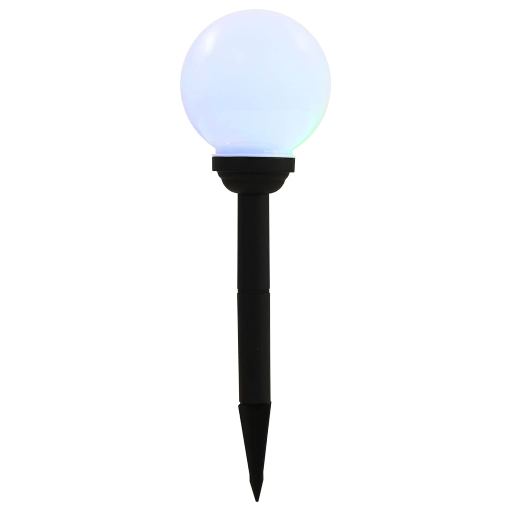Zahradní solární lampy 4 ks LED kulovité 15 cm RGB
