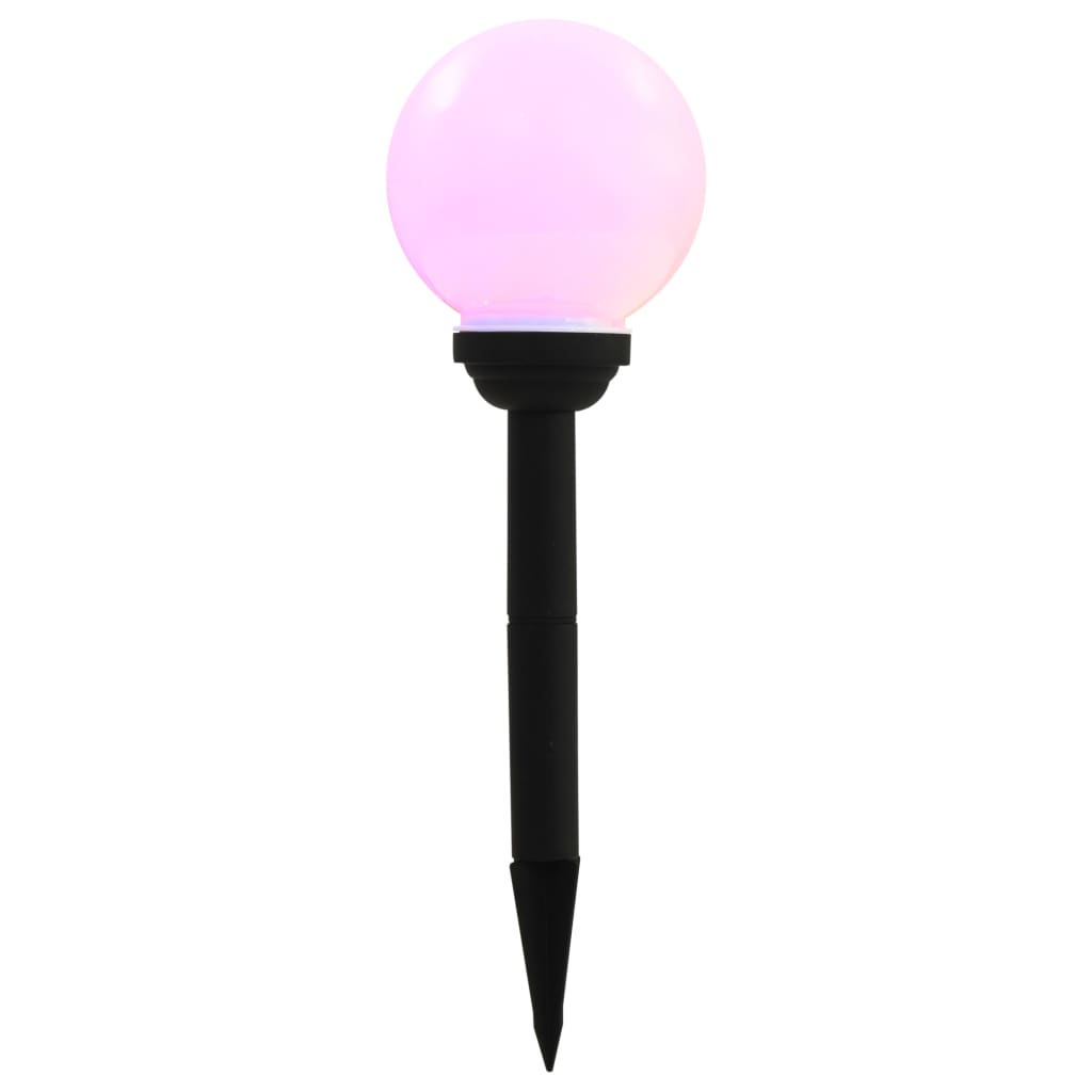 Zahradní solární lampy 4 ks LED kulovité 15 cm RGB