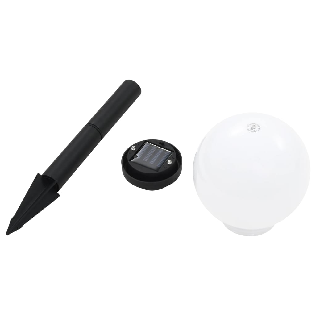 Zahradní solární lampy 4 ks LED kulovité 15 cm RGB