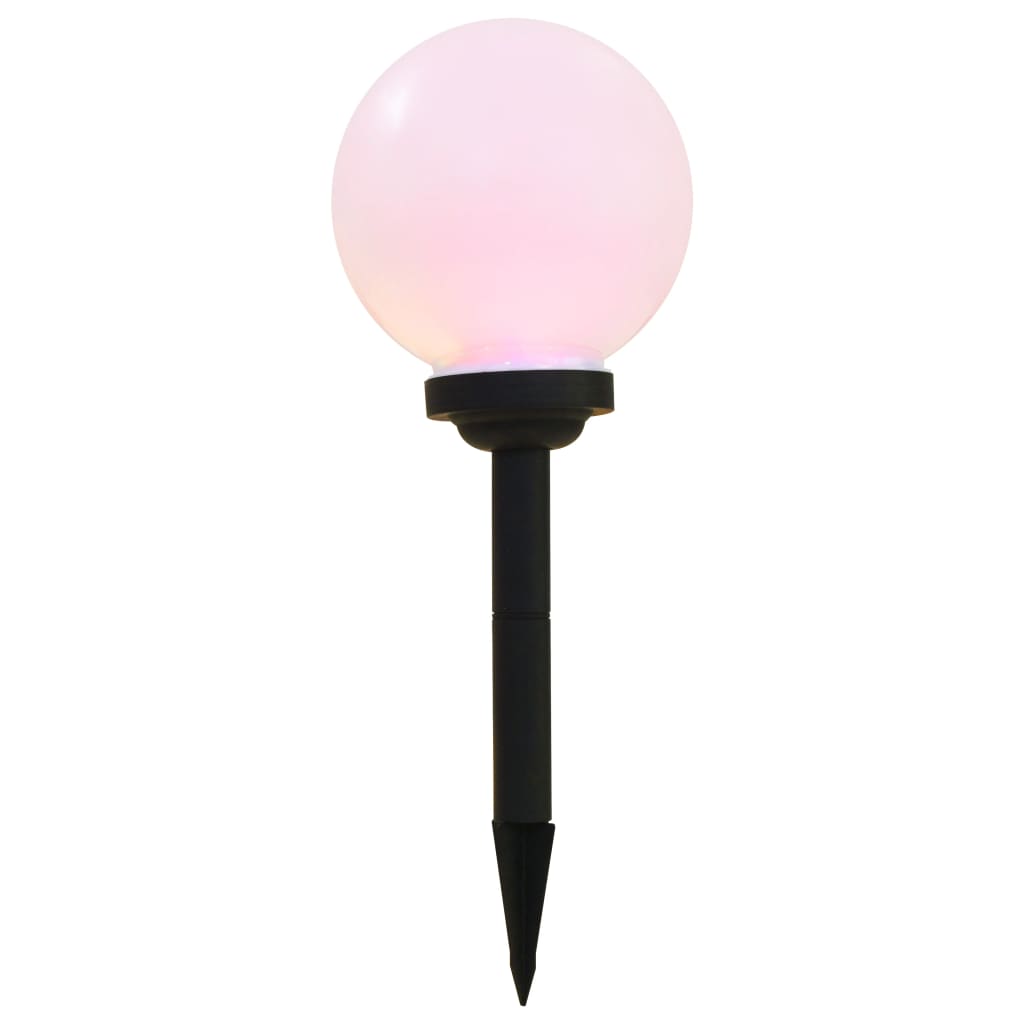 Zahradní solární lampy 3 ks LED kulovité 20 cm RGB