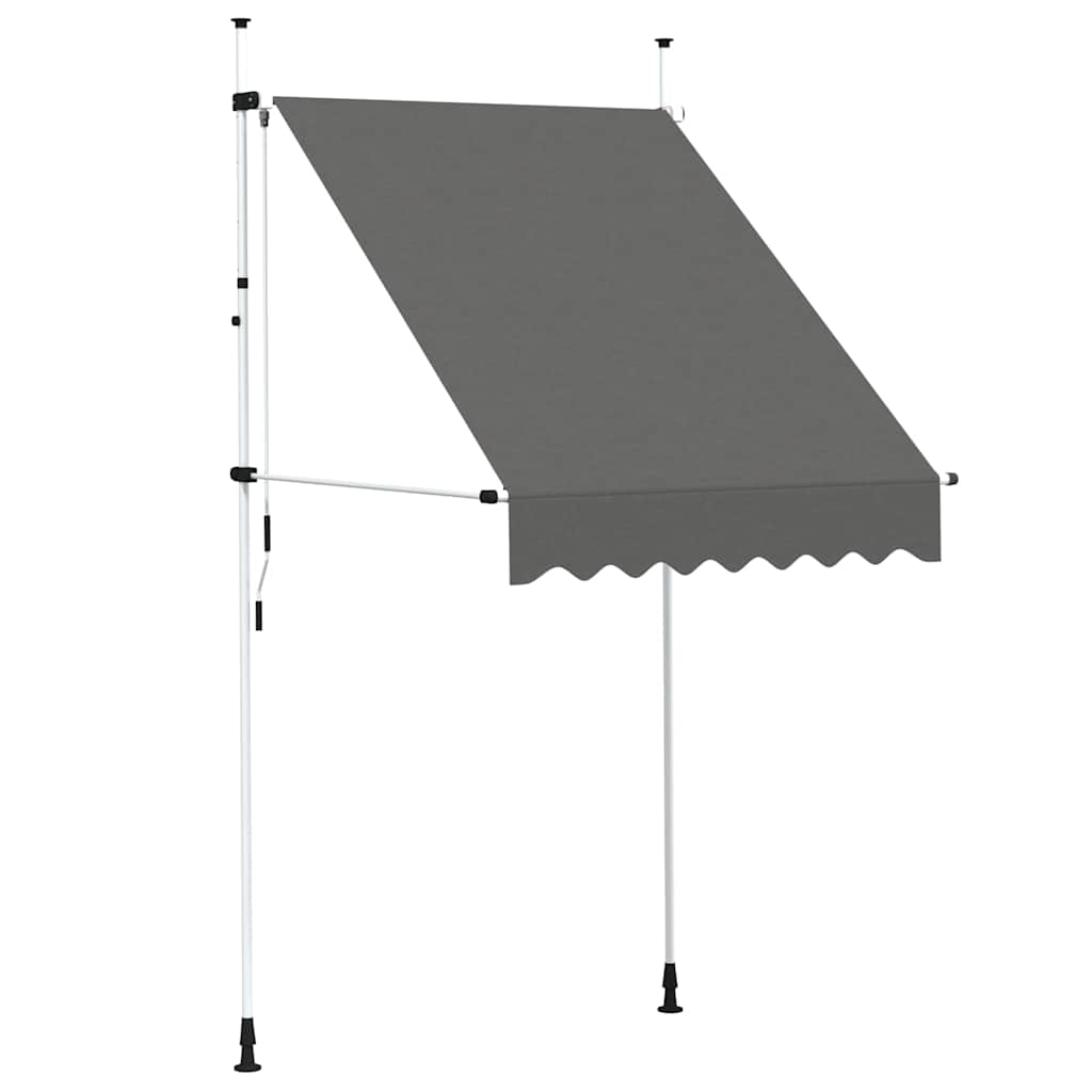 Ručně zatahovací markýza 150 cm antracitová