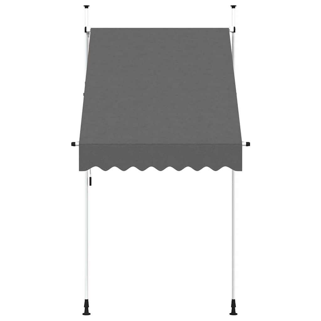 Ručně zatahovací markýza 150 cm antracitová