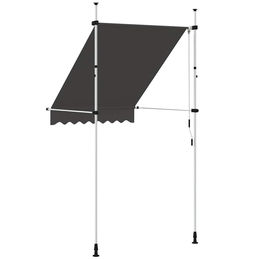 Ručně zatahovací markýza 150 cm antracitová