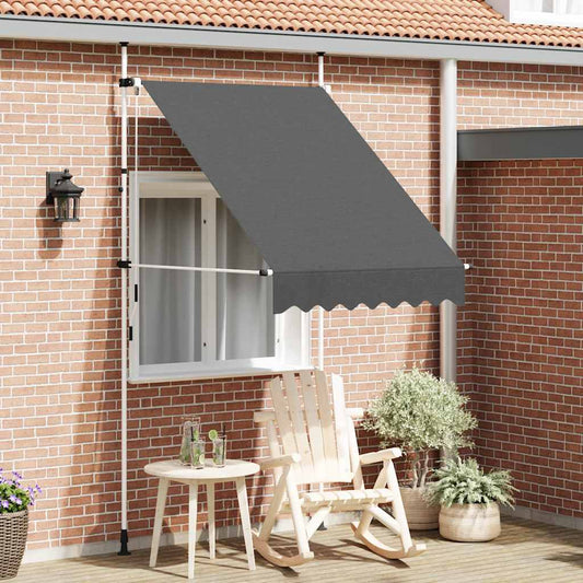 Ručně zatahovací markýza 150 cm antracitová