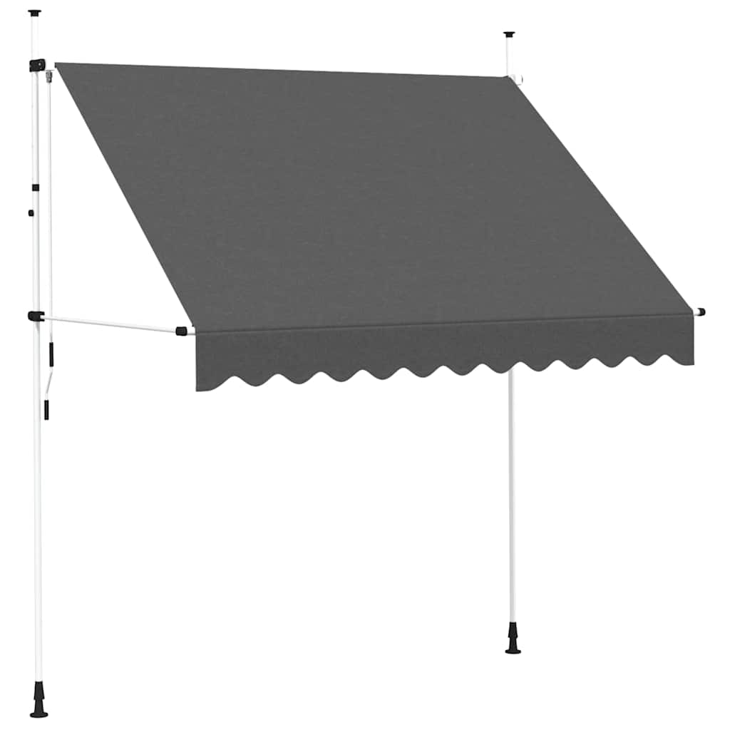 Ručně zatahovací markýza 250 cm antracitová