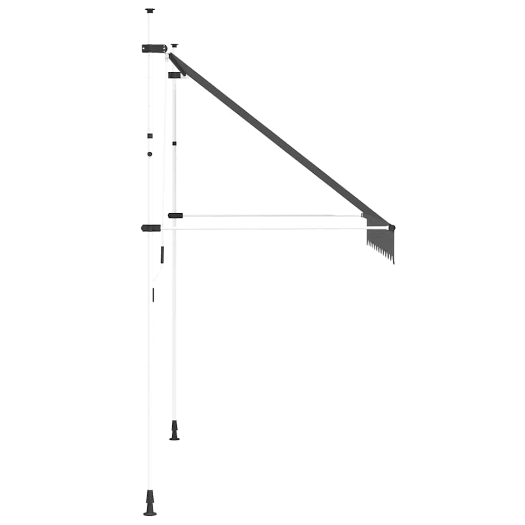 Ručně zatahovací markýza 250 cm antracitová