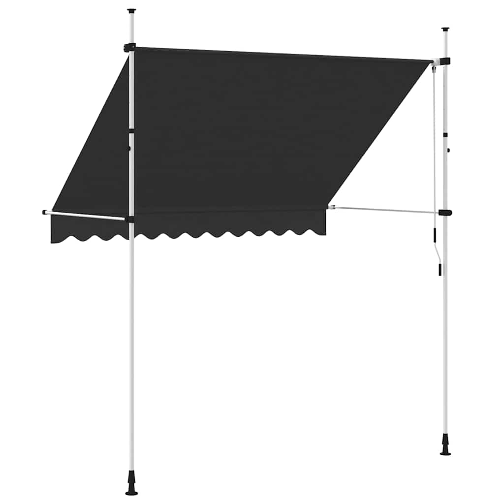 Ručně zatahovací markýza 250 cm antracitová