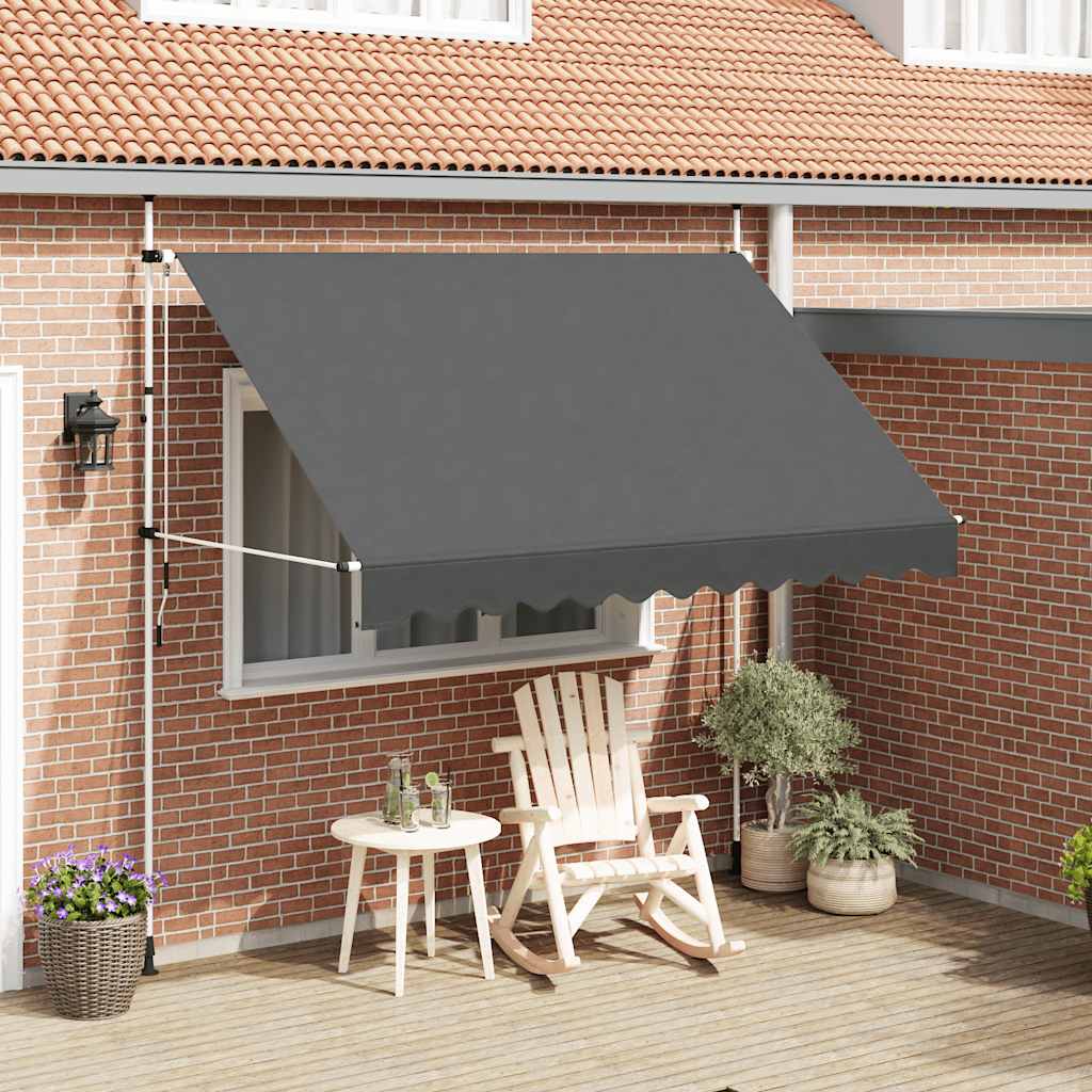 Ručně zatahovací markýza 300 cm antracitová