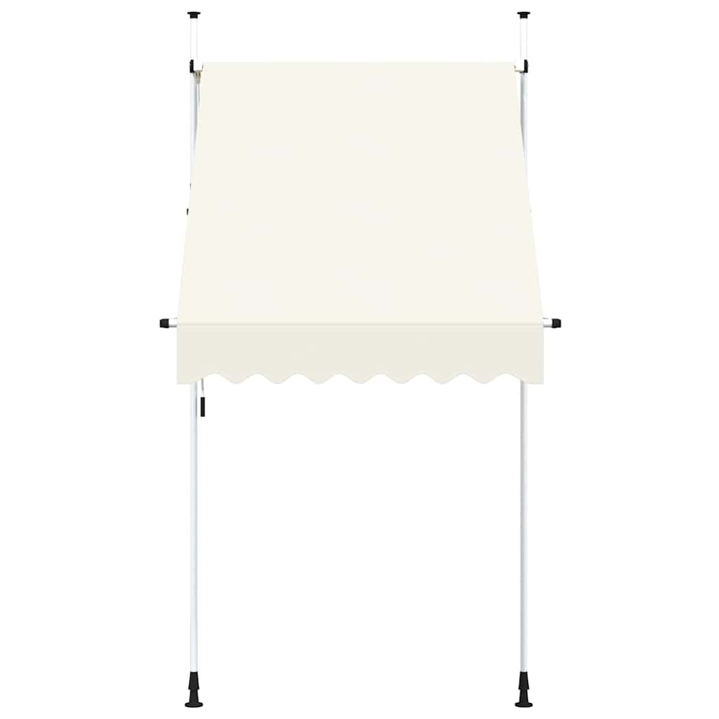 Ručně zatahovací markýza 150 cm krémová