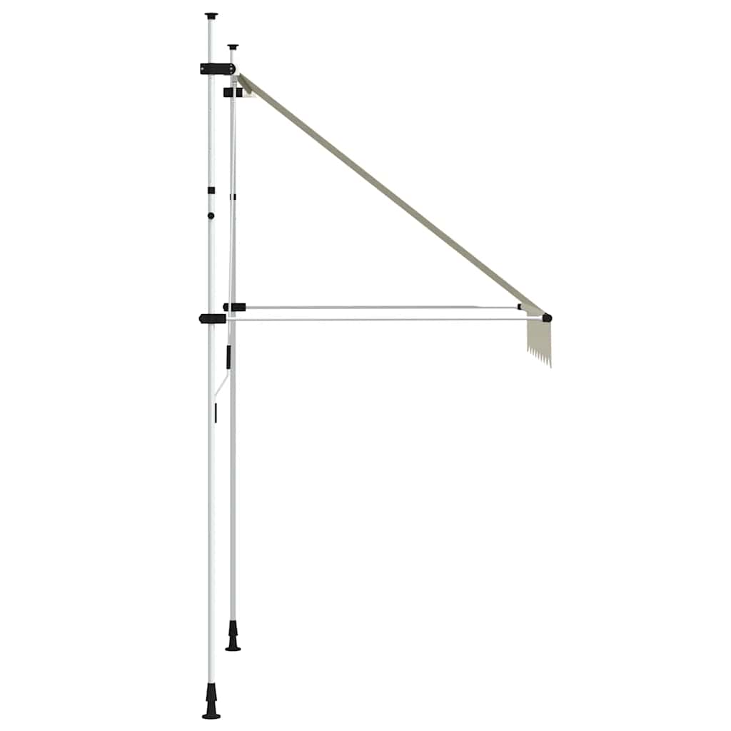 Ručně zatahovací markýza 150 cm krémová