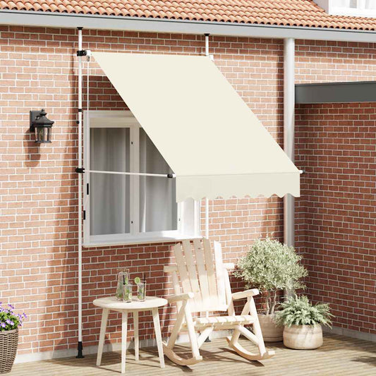 Ručně zatahovací markýza 150 cm krémová
