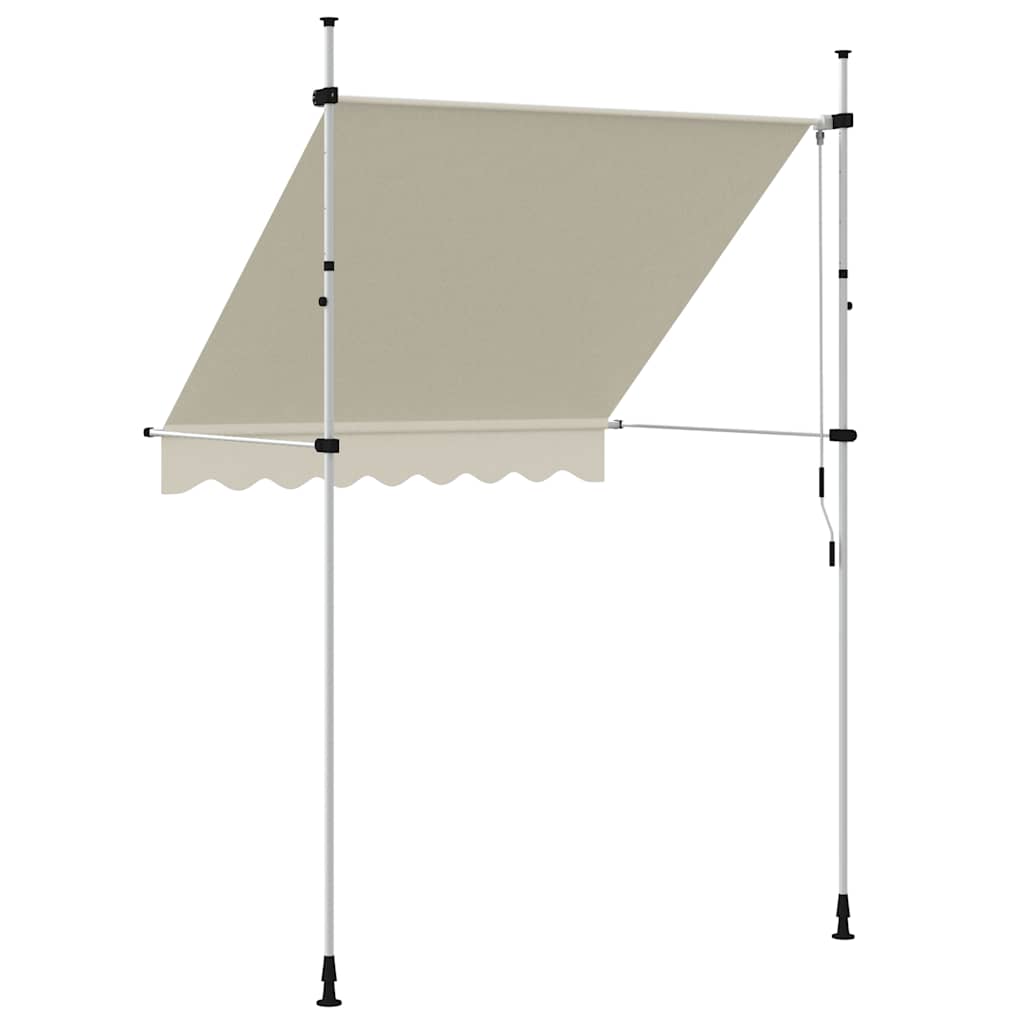 Ručně zatahovací markýza 200 cm krémová