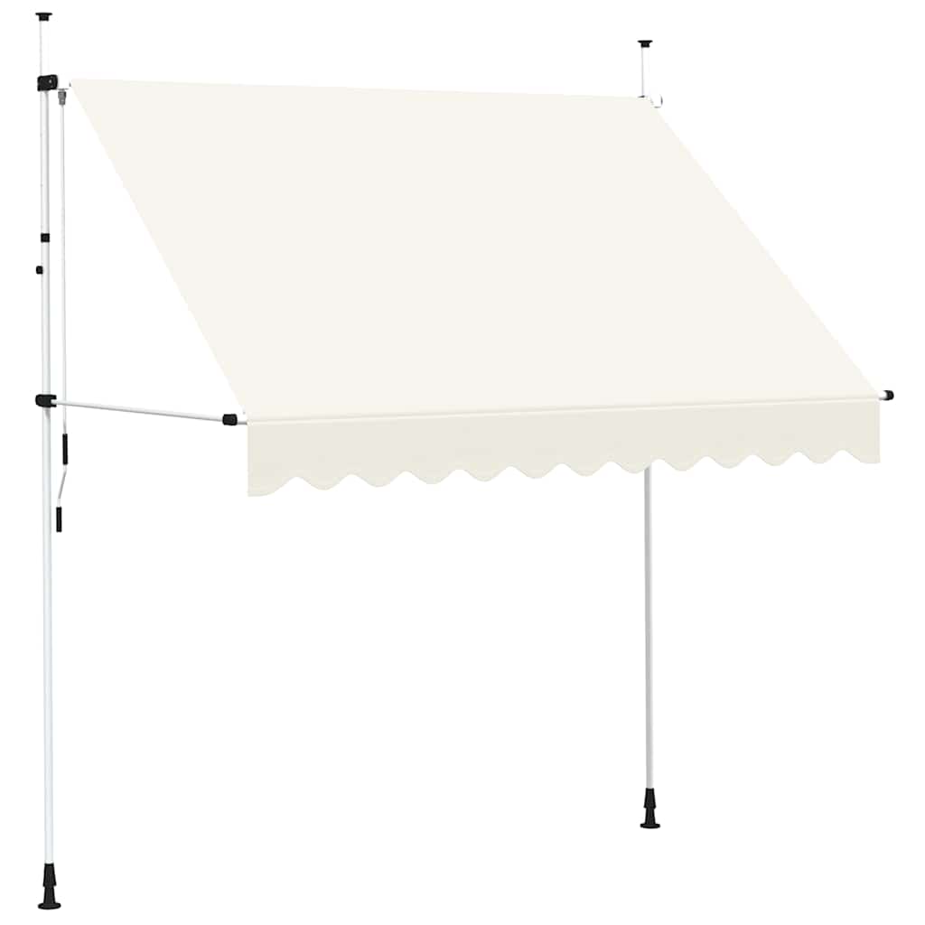 Ručně zatahovací markýza 250 cm krémová