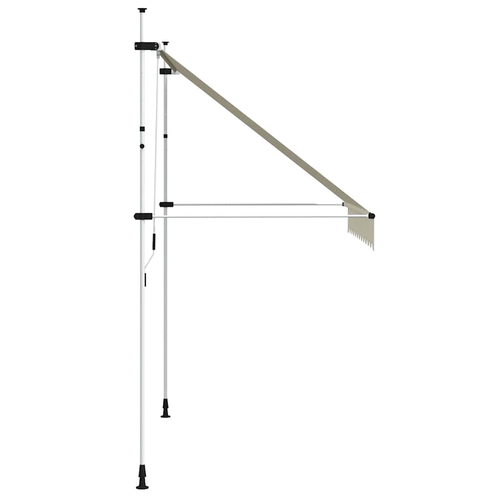 Ručně zatahovací markýza 250 cm krémová