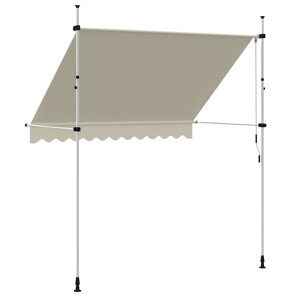 Ručně zatahovací markýza 250 cm krémová