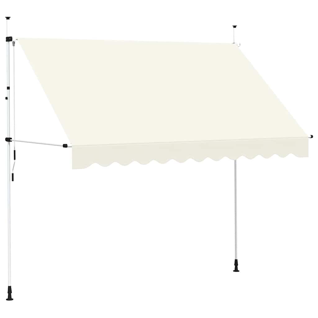 Ručně zatahovací markýza 300 cm krémová