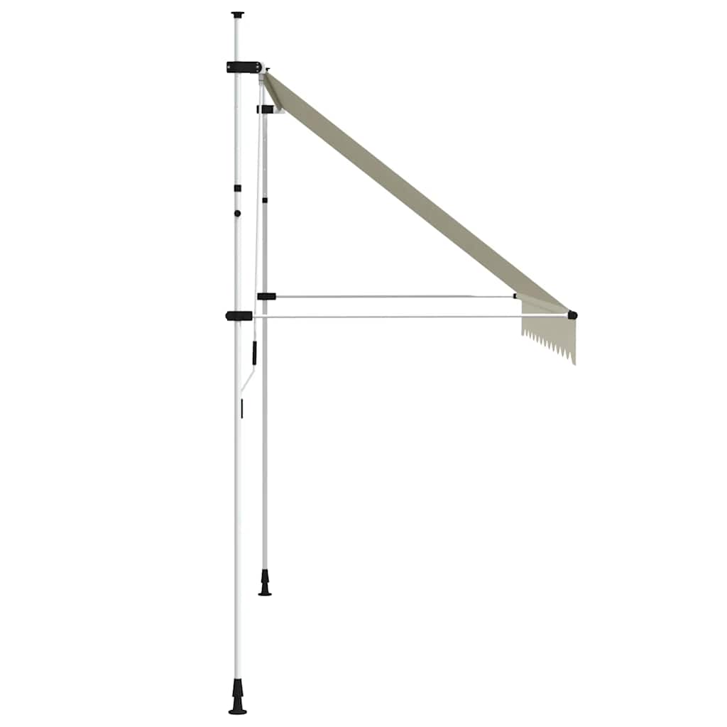 Ručně zatahovací markýza 300 cm krémová
