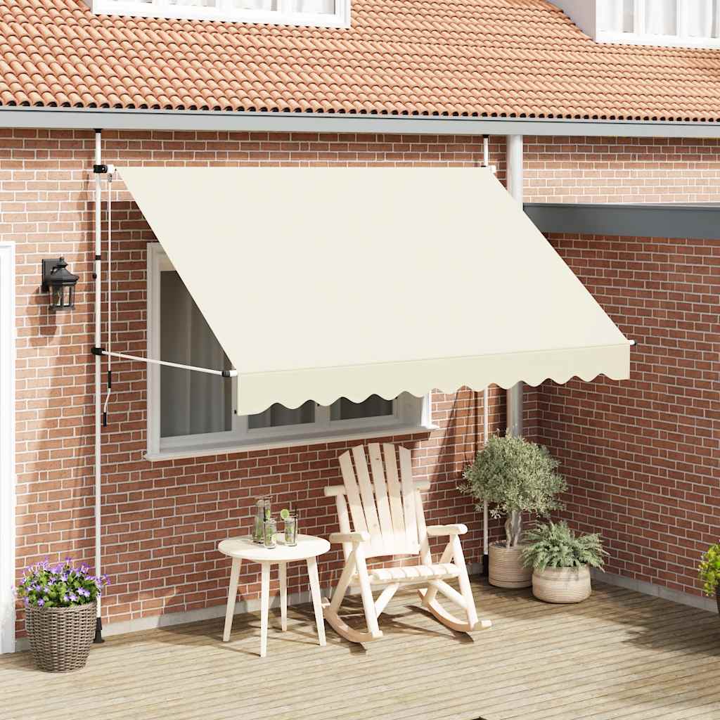 Ručně zatahovací markýza 300 cm krémová