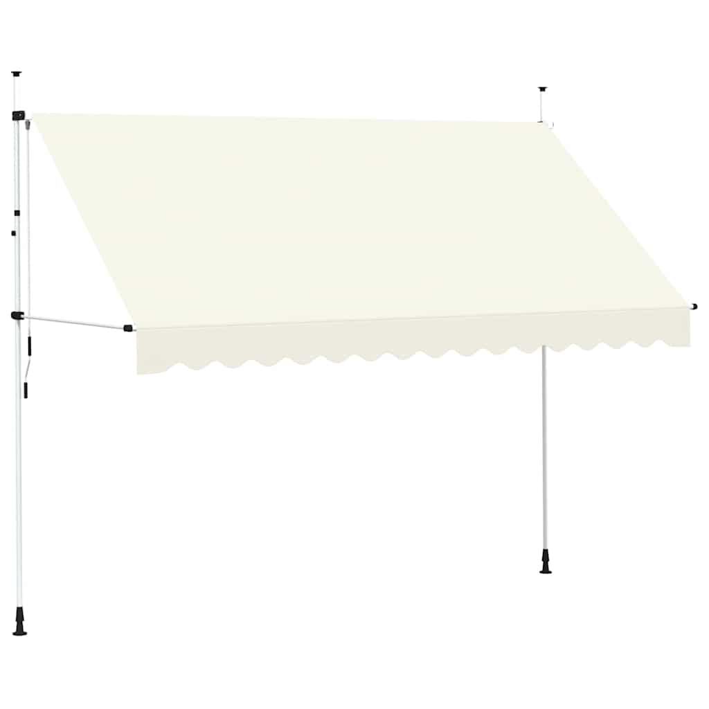 Ručně zatahovací markýza 350 cm krémová