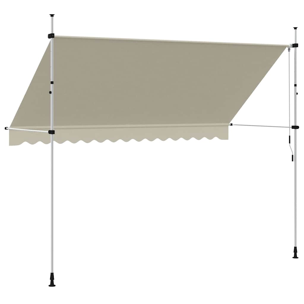 Ručně zatahovací markýza 350 cm krémová