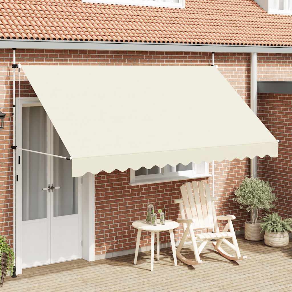Ručně zatahovací markýza 350 cm krémová