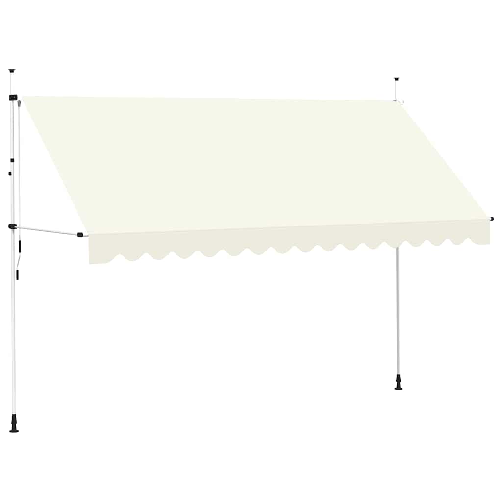 Ručně zatahovací markýza 400 cm krémová