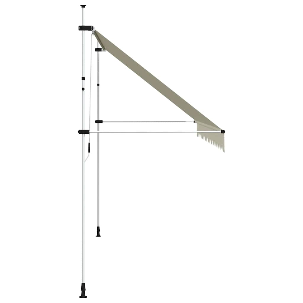 Ručně zatahovací markýza 400 cm krémová