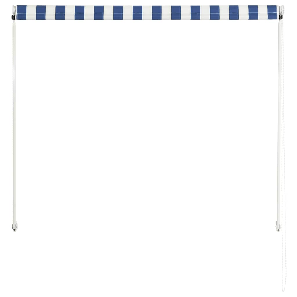 Zatahovací markýza 150 x 150 cm modro-bílá