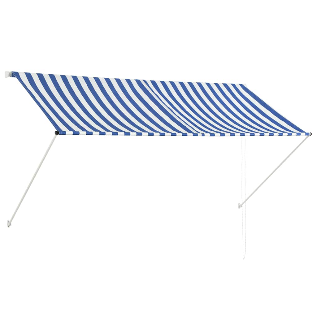 Zatahovací markýza modro-bílá 250 x 150 cm
