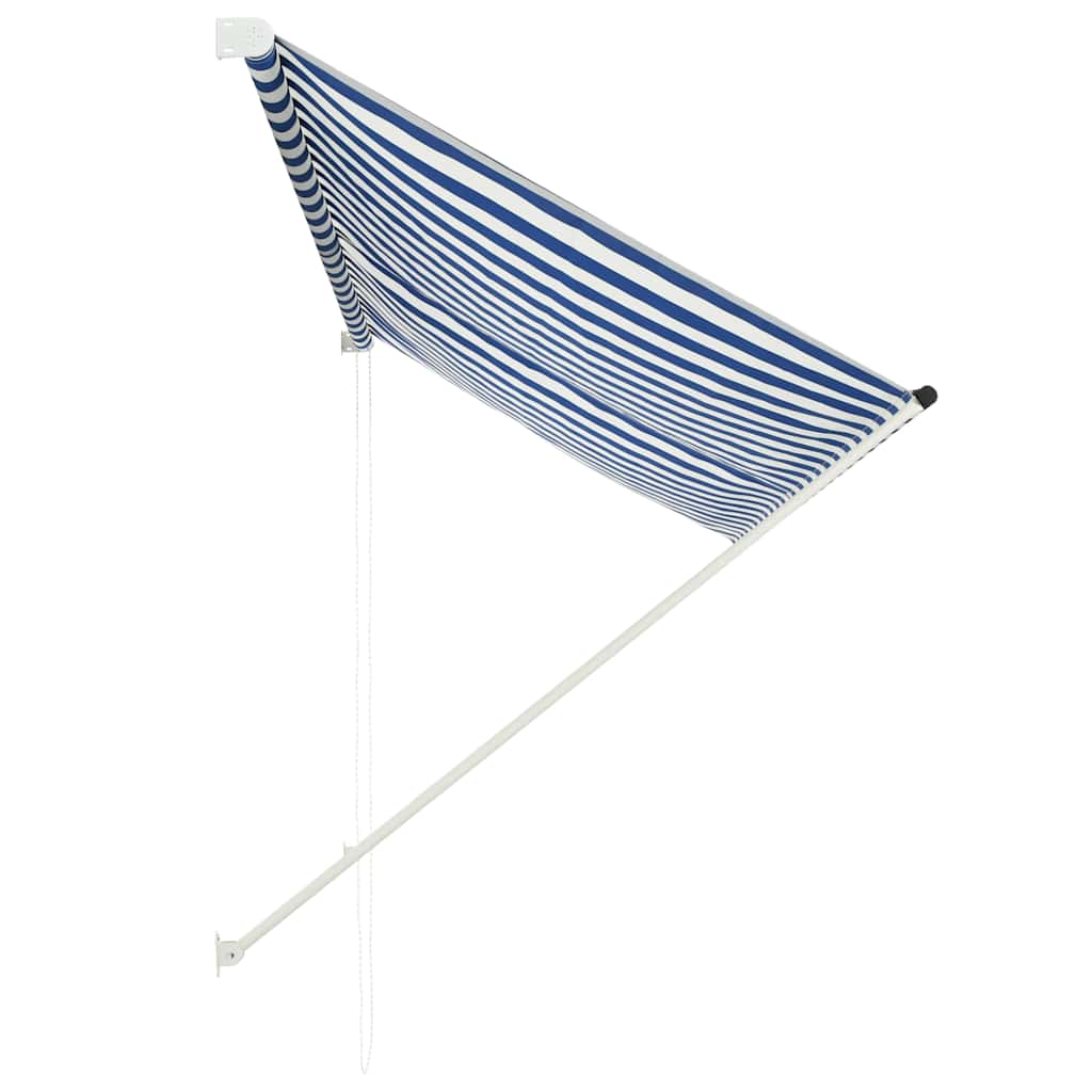 Zatahovací markýza modro-bílá 250 x 150 cm