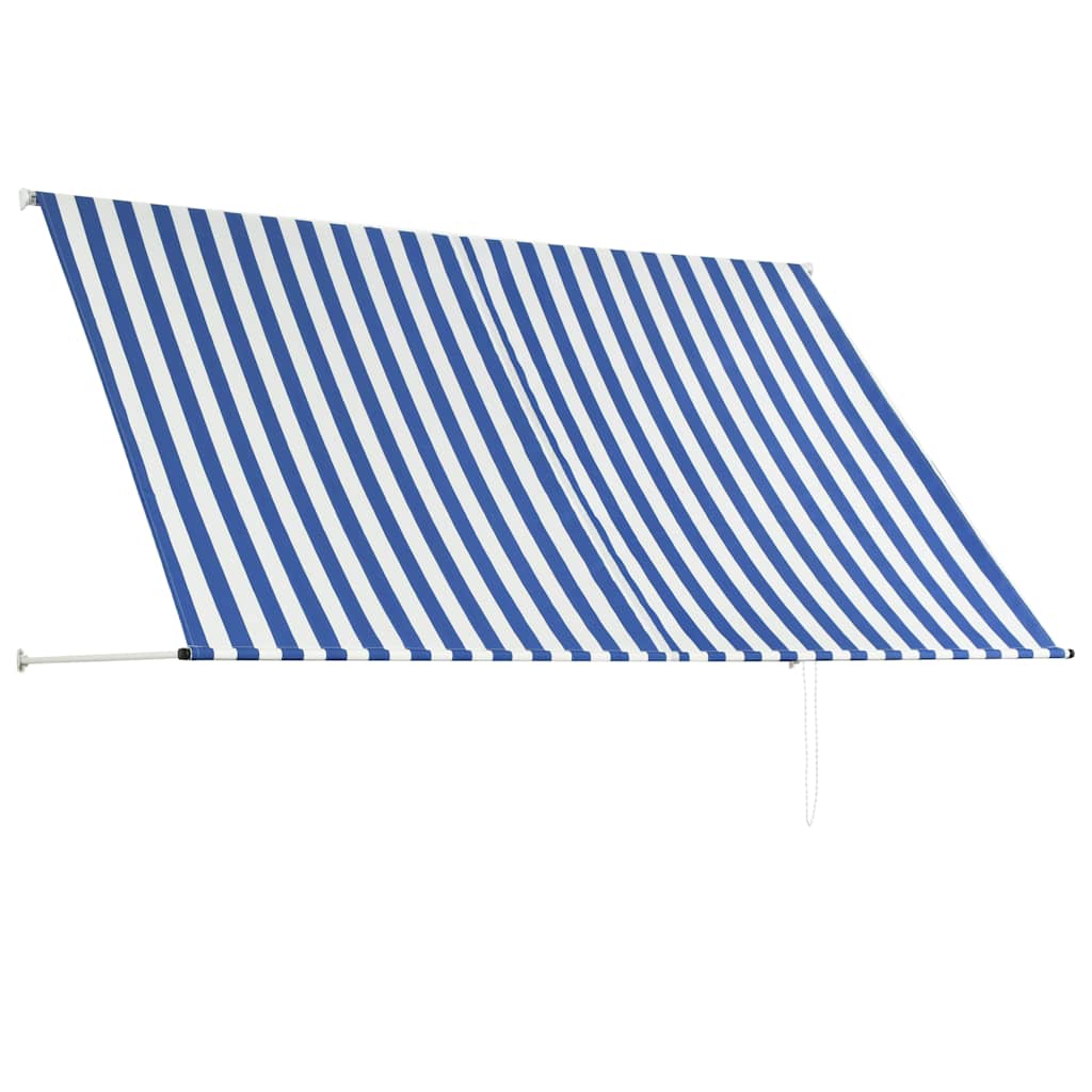 Zatahovací markýza modro-bílá 250 x 150 cm