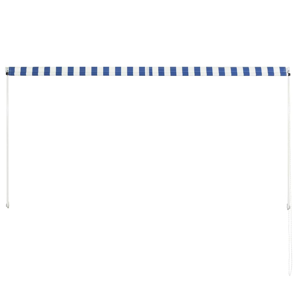 Zatahovací markýza modro-bílá 250 x 150 cm