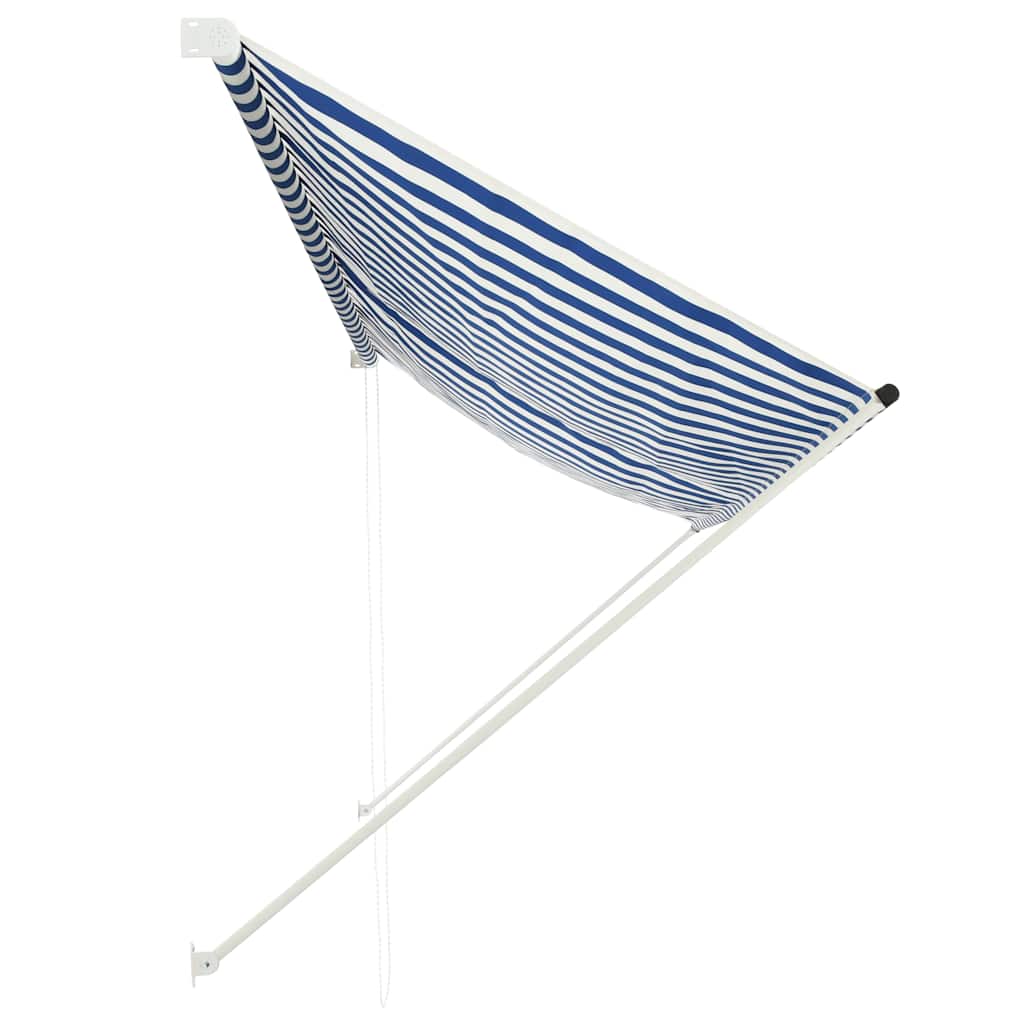 Zatahovací markýza modro-bílá 350 x 150 cm