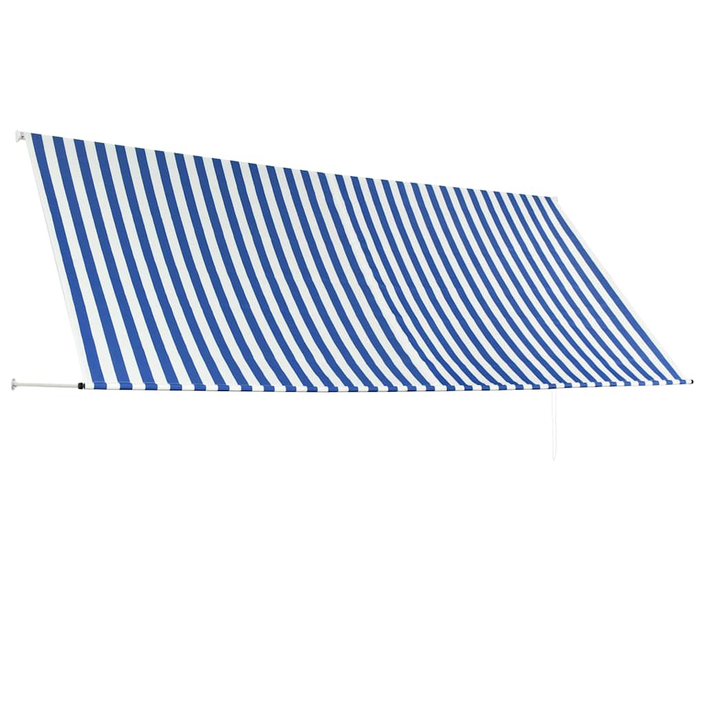 Zatahovací markýza modro-bílá 350 x 150 cm