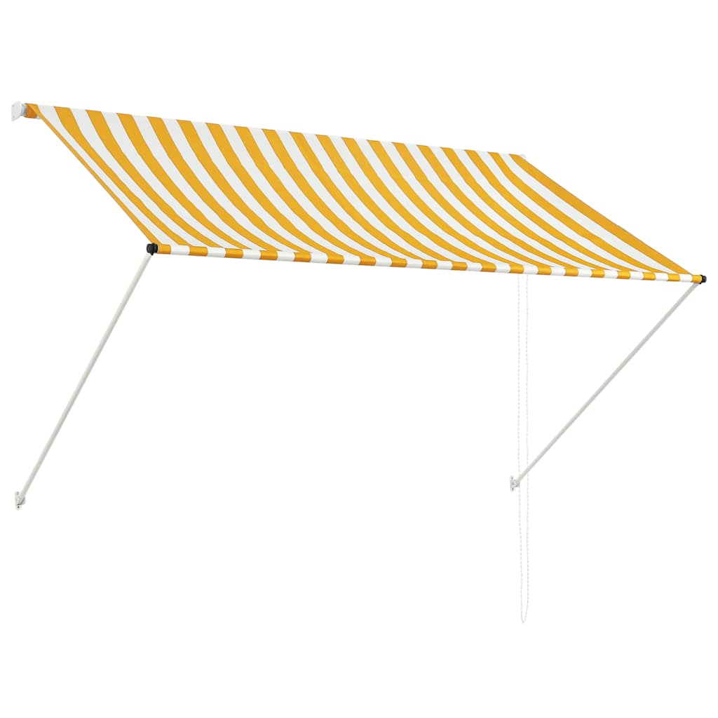 Zatahovací markýza žluto-bílá 200 x 150 cm