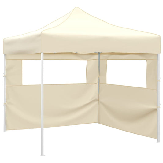 Skládací stan se 2 stěnami 291x291x315 cm krémový