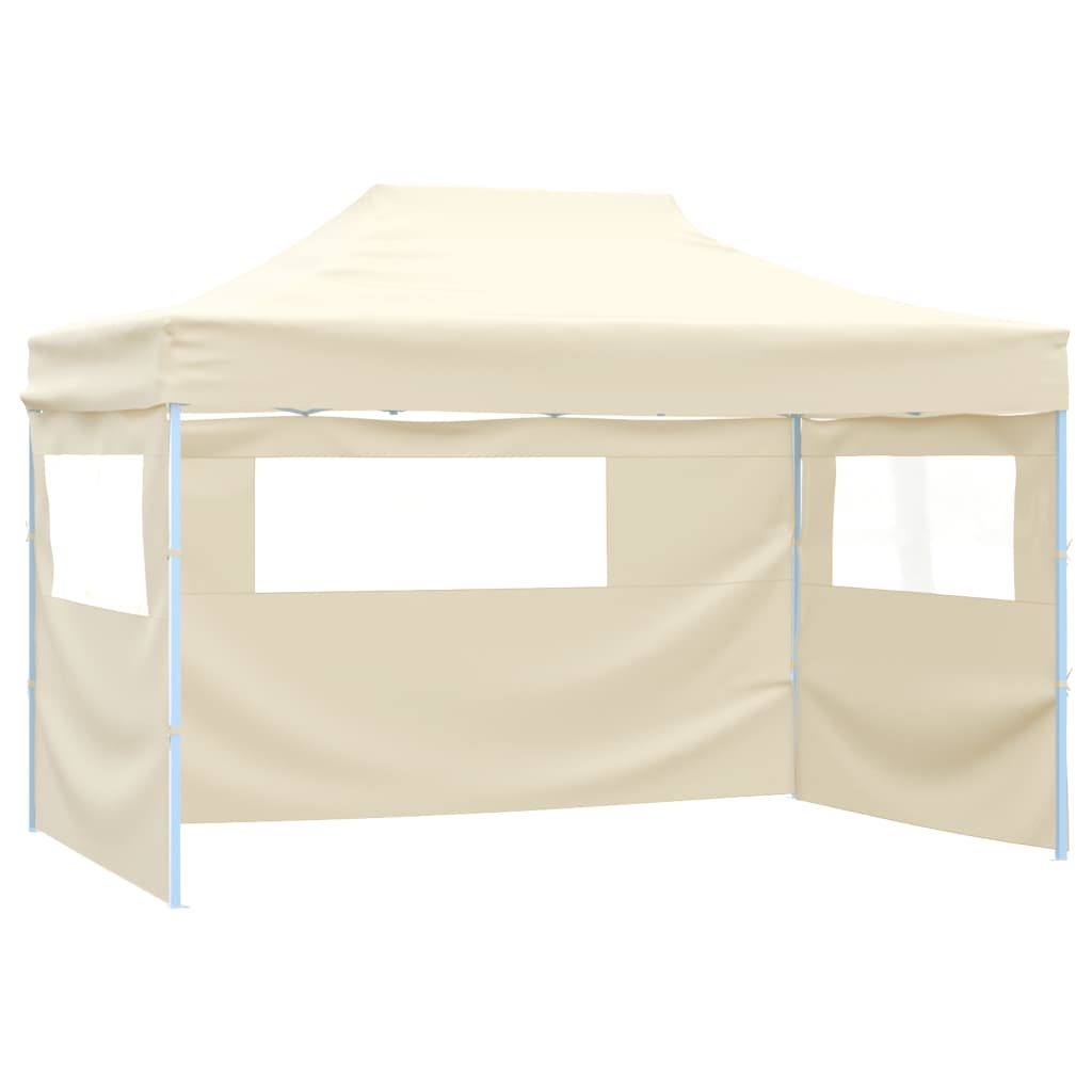 Skládací stan se 3 stěnami 3 x 4,5 m krémový