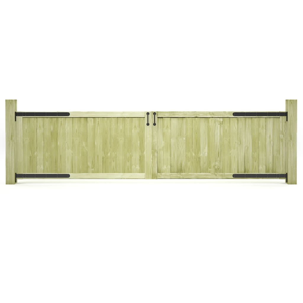 Zahradní brána 2křídlá impregnovaná borovice 300 x 75 cm