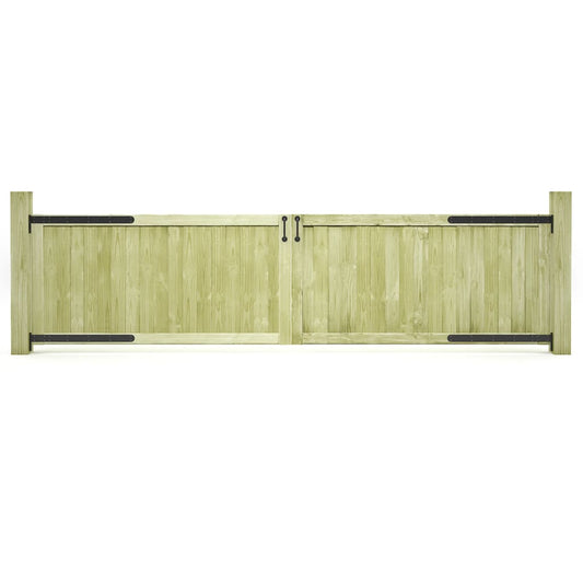 Zahradní brána 2křídlá impregnovaná borovice 300 x 75 cm