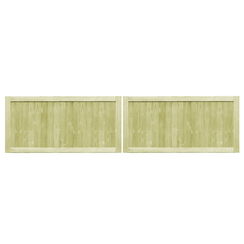Zahradní brána 2křídlá impregnovaná borovice 300 x 75 cm