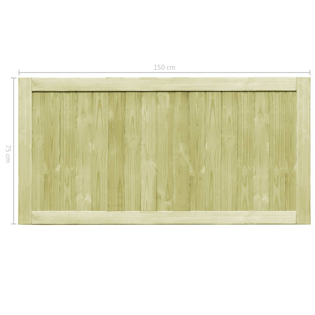 Zahradní brána 2křídlá impregnovaná borovice 300 x 75 cm